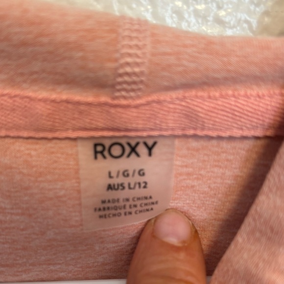 Roxy | Women’s Cropped Lightweight Hoodie Pullover | Pink | Large - Picture 4 of 7